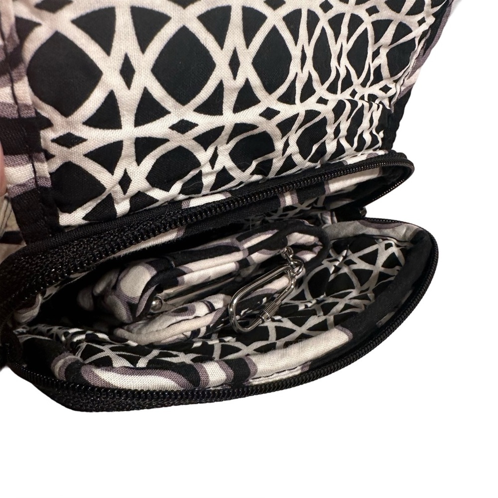Vera Bradley Set Day & Night Mini Hipster Crossbody & Matching Wallet B&W Floral - Picture 13 of 16
